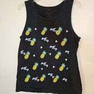Vintage 90's Pineapple Tank Top Black Medium